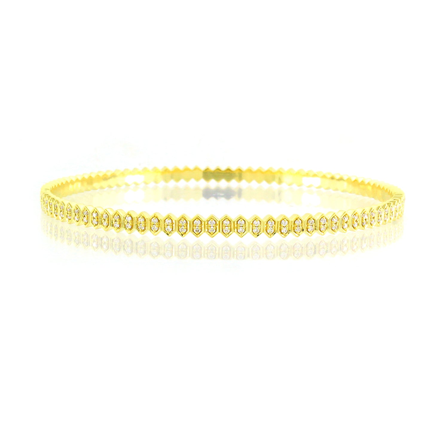 Abacus Small White Diamond Bangle