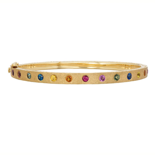 Dunes Rainbow Sapphire Wide Bangle