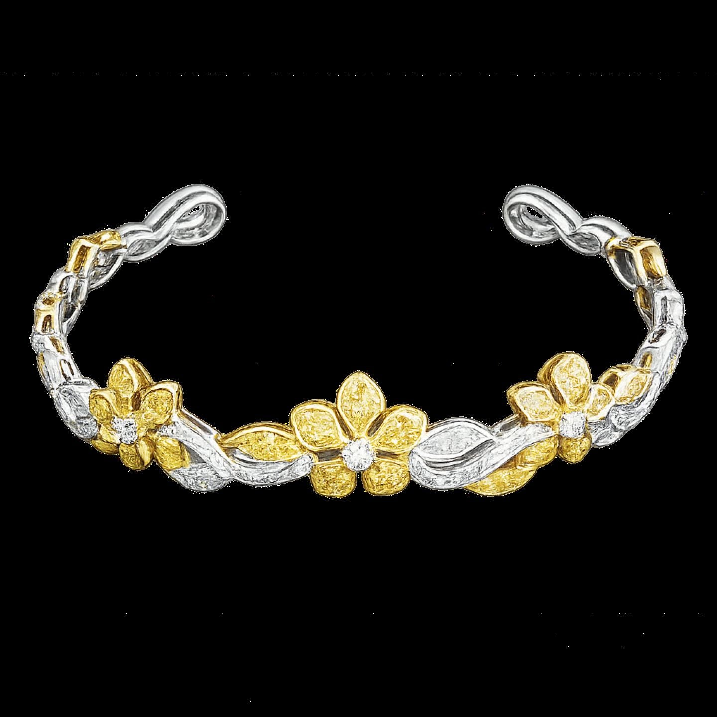 Enchanted Garden Yellow Diamond Cuff