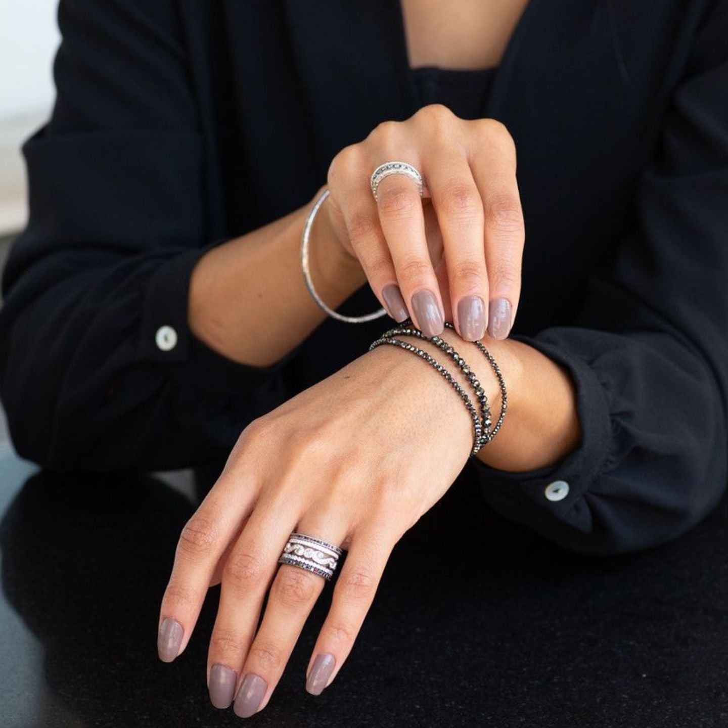 Noir Large Black Diamond Bracelet