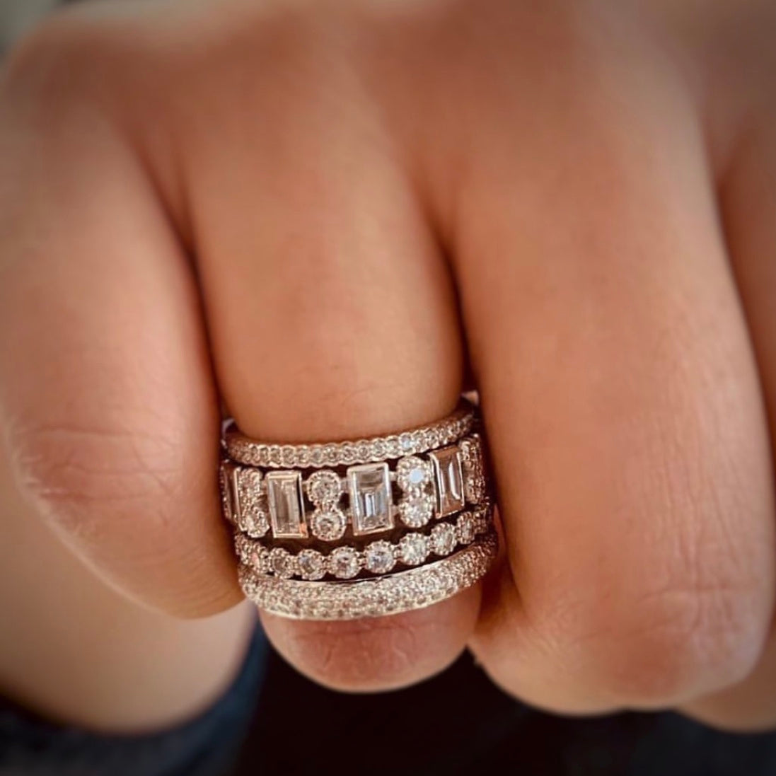 Modern Heritage White Diamond Band