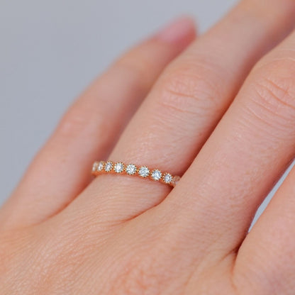 Bezel White Diamond Band