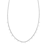 Cien White Diamond Long Drop Necklace