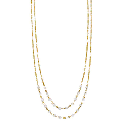 Cien White Diamond Double Strand Chain