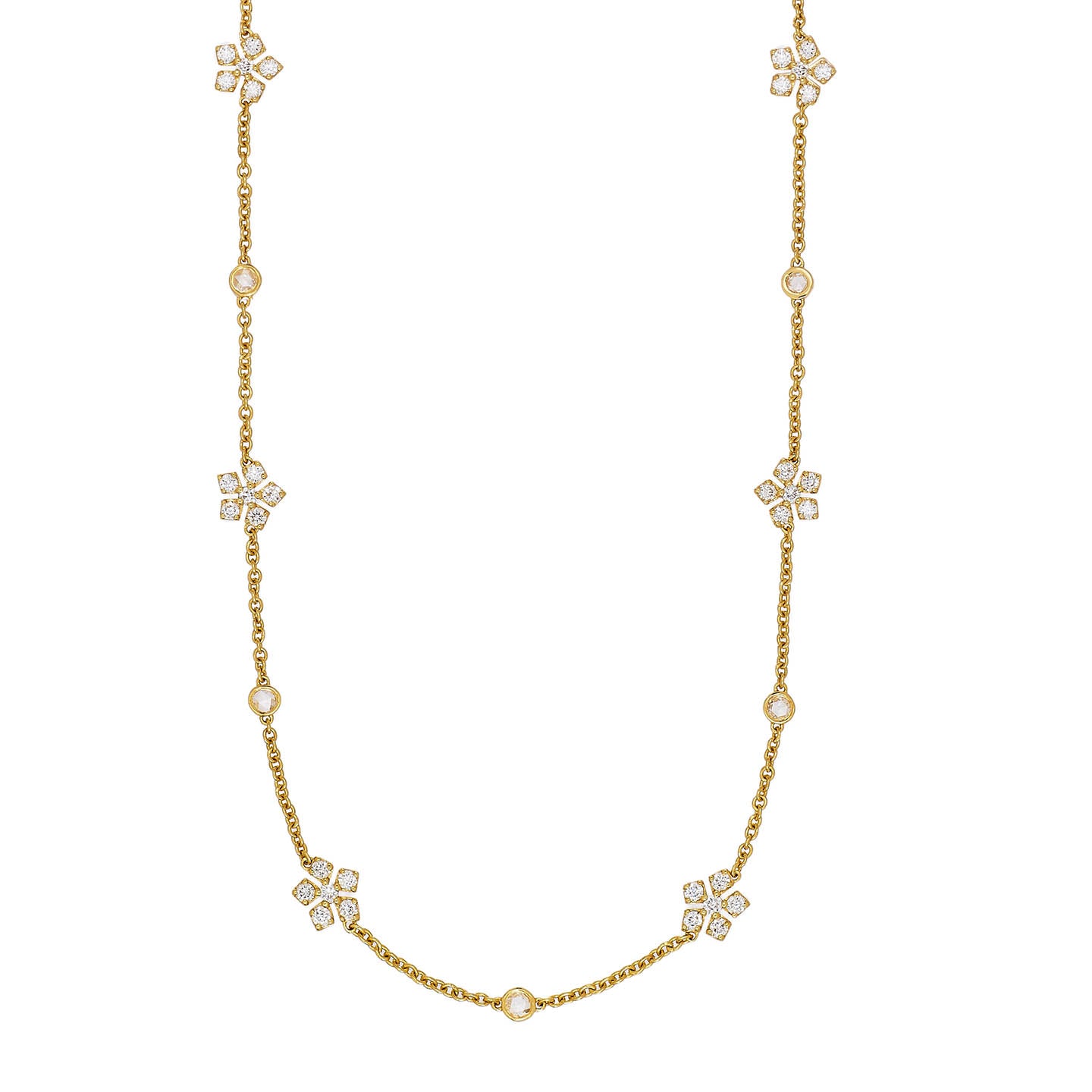 Enchanted Garden White Diamond Necklace