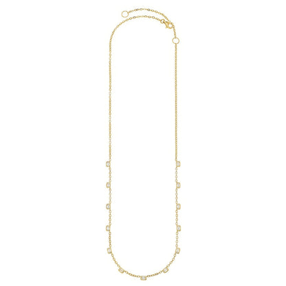 Nea White Diamond Station Necklace
