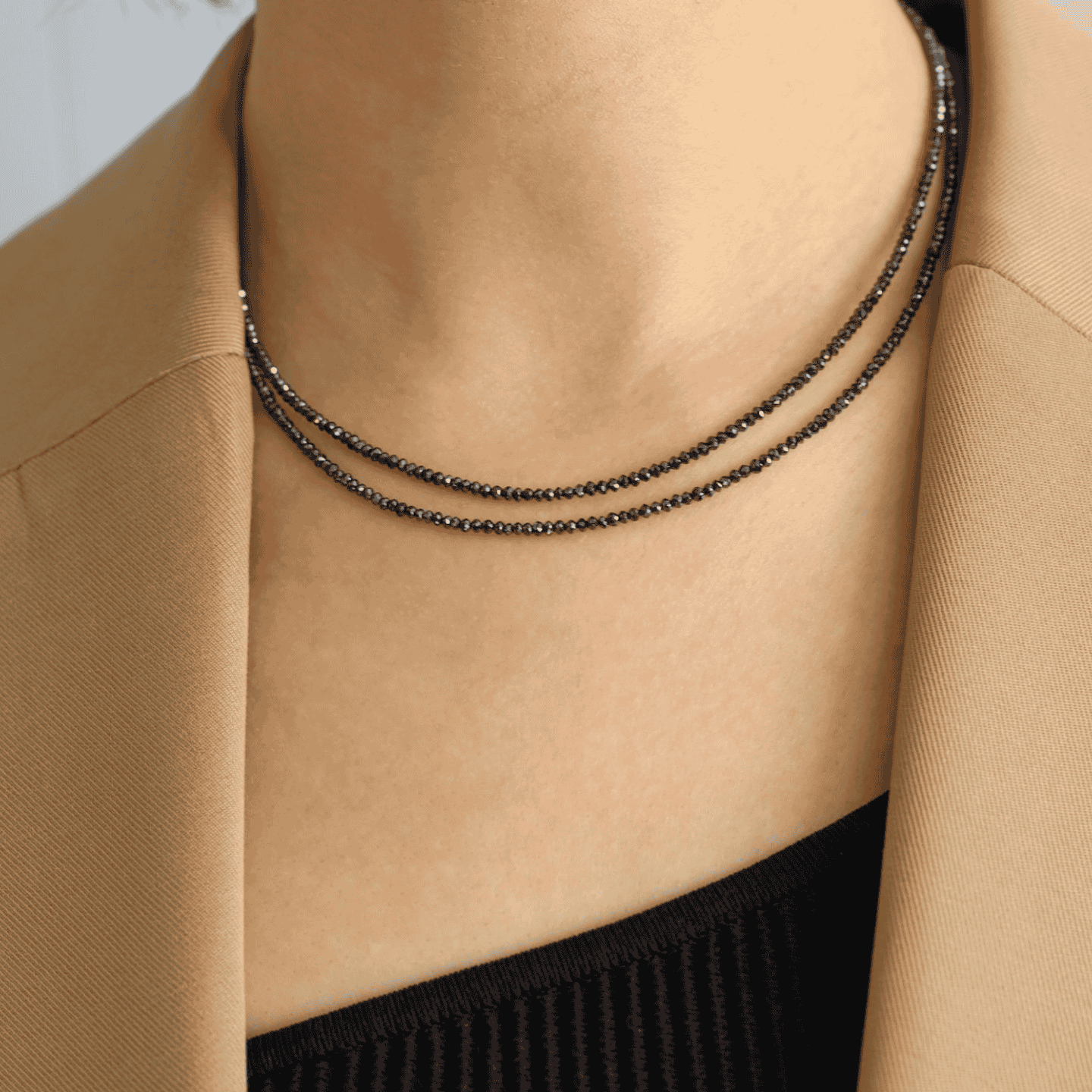 Noir Small Black Diamond Necklace