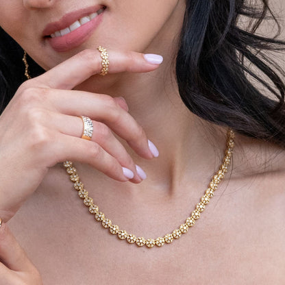 Camelia White Diamond Opera Necklace