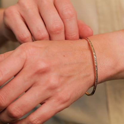 Channel Champagne Diamond Bangle