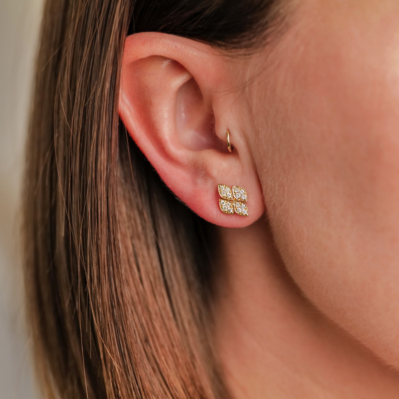 Darcy White Diamond Stud Earrings