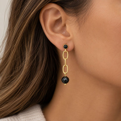 Noir Disco Black Diamond Drop Earrings