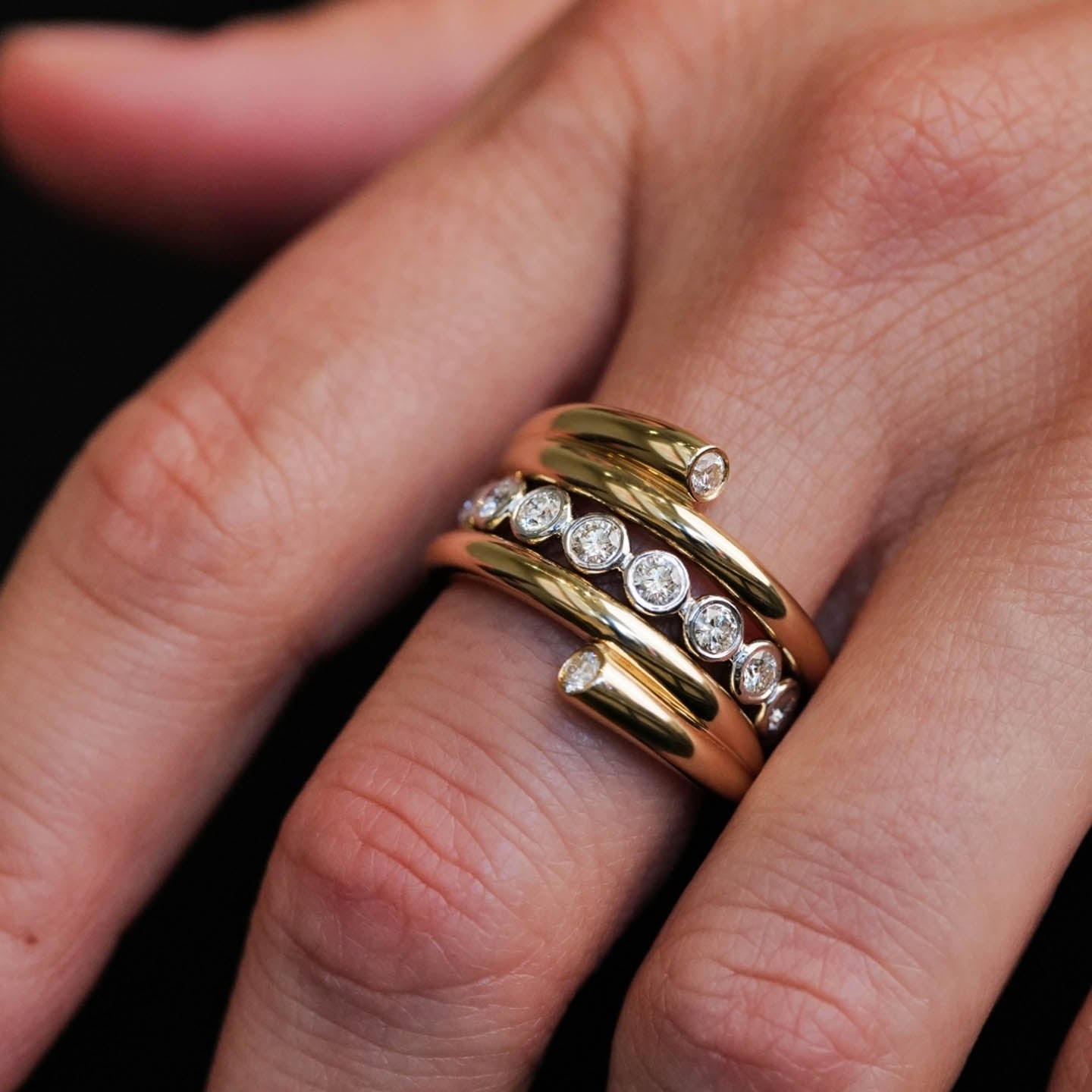 Embrace Single White Diamond Band