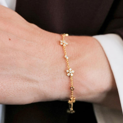 Enchanted Garden White Diamond Bracelet