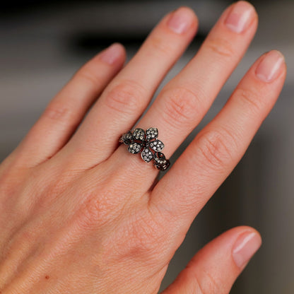 Enchanted Garden Orange and White Diamond Ring