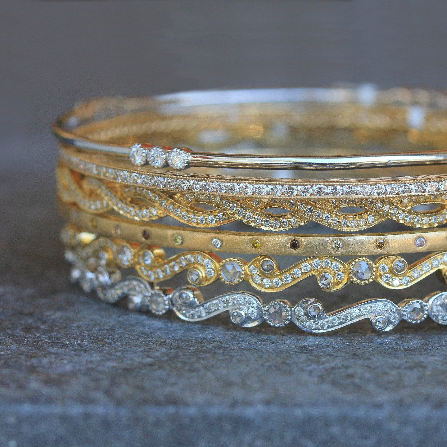 Bezel Diamond Bangle