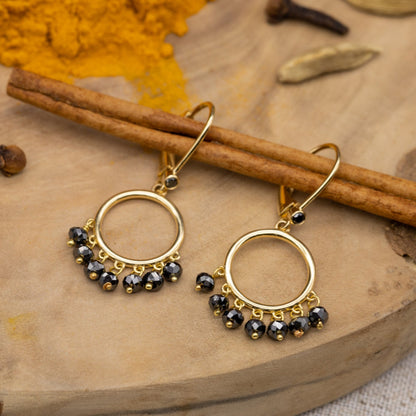 Adeline Black Diamond Drop Earrings