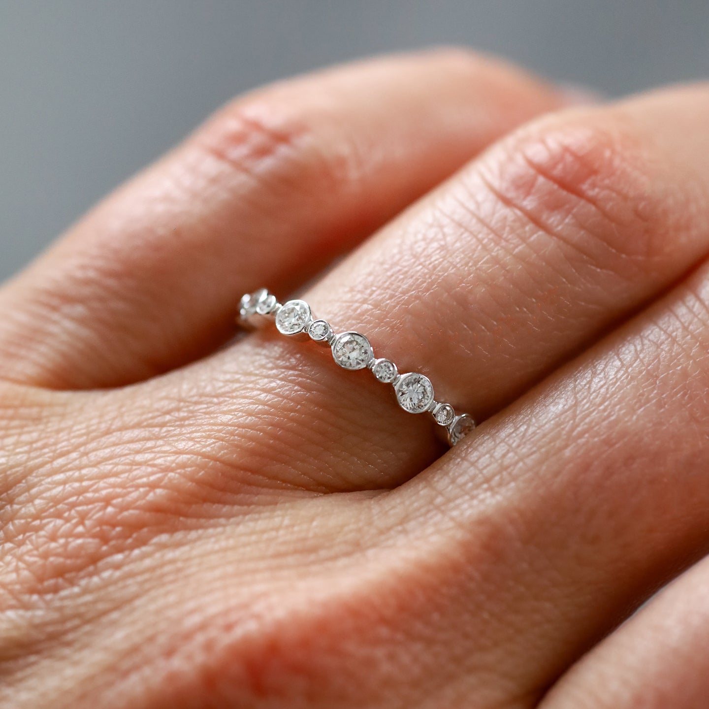 Aurelia White Diamond Band