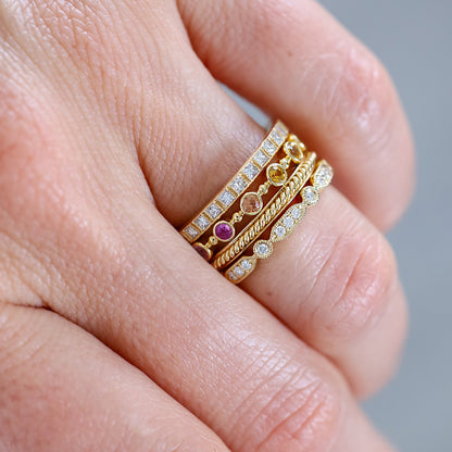 Rainbow Sapphire Petit Bubble Band