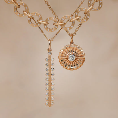 Mist White Diamond Linear Pendant