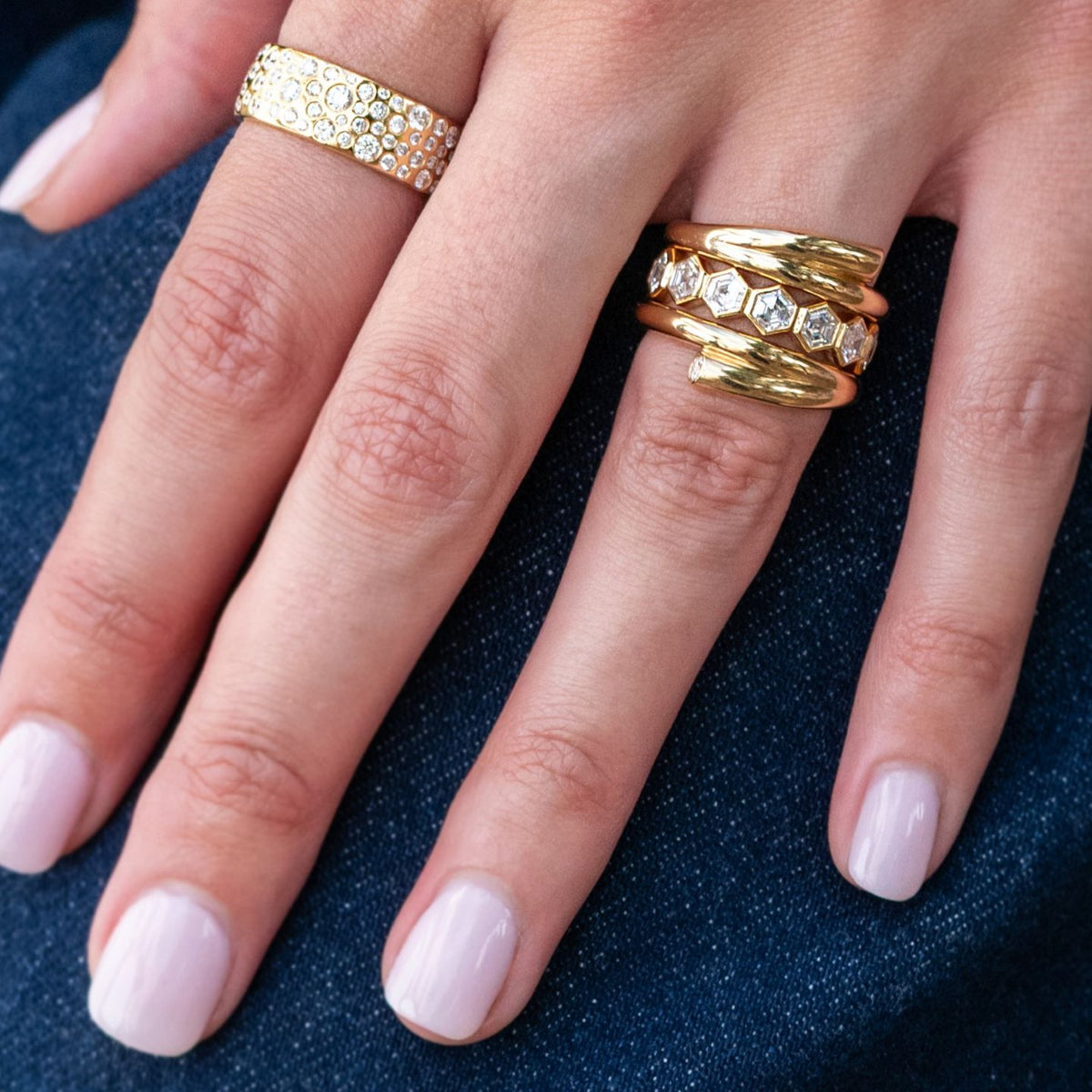 Hope Small White Diamond Band