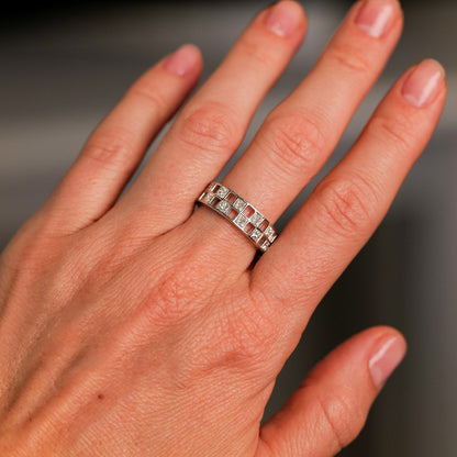 Marina White Diamond Band
