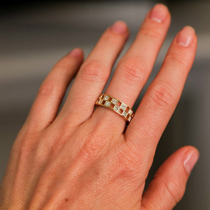 Marina White Diamond Band
