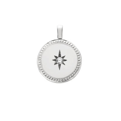 P.S. Celeste White Diamond Large Round Charm