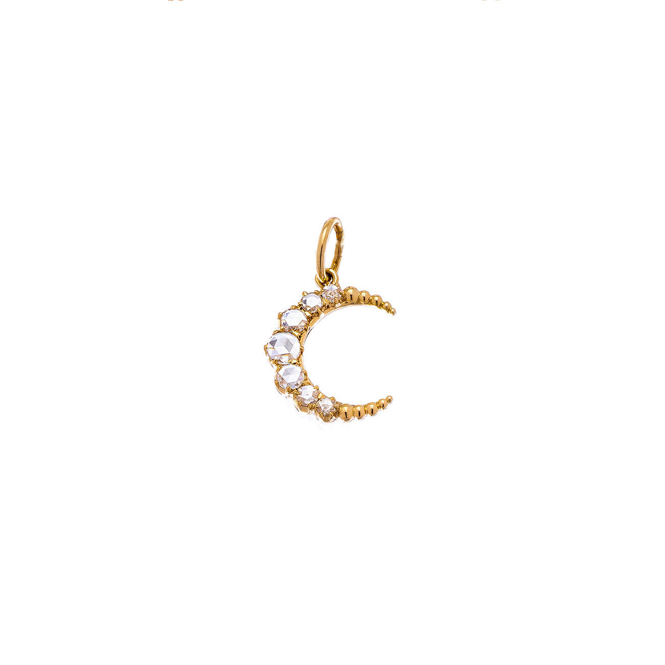 Crescent White Diamond Pendant