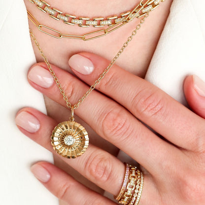 Chakra White Diamond Necklace
