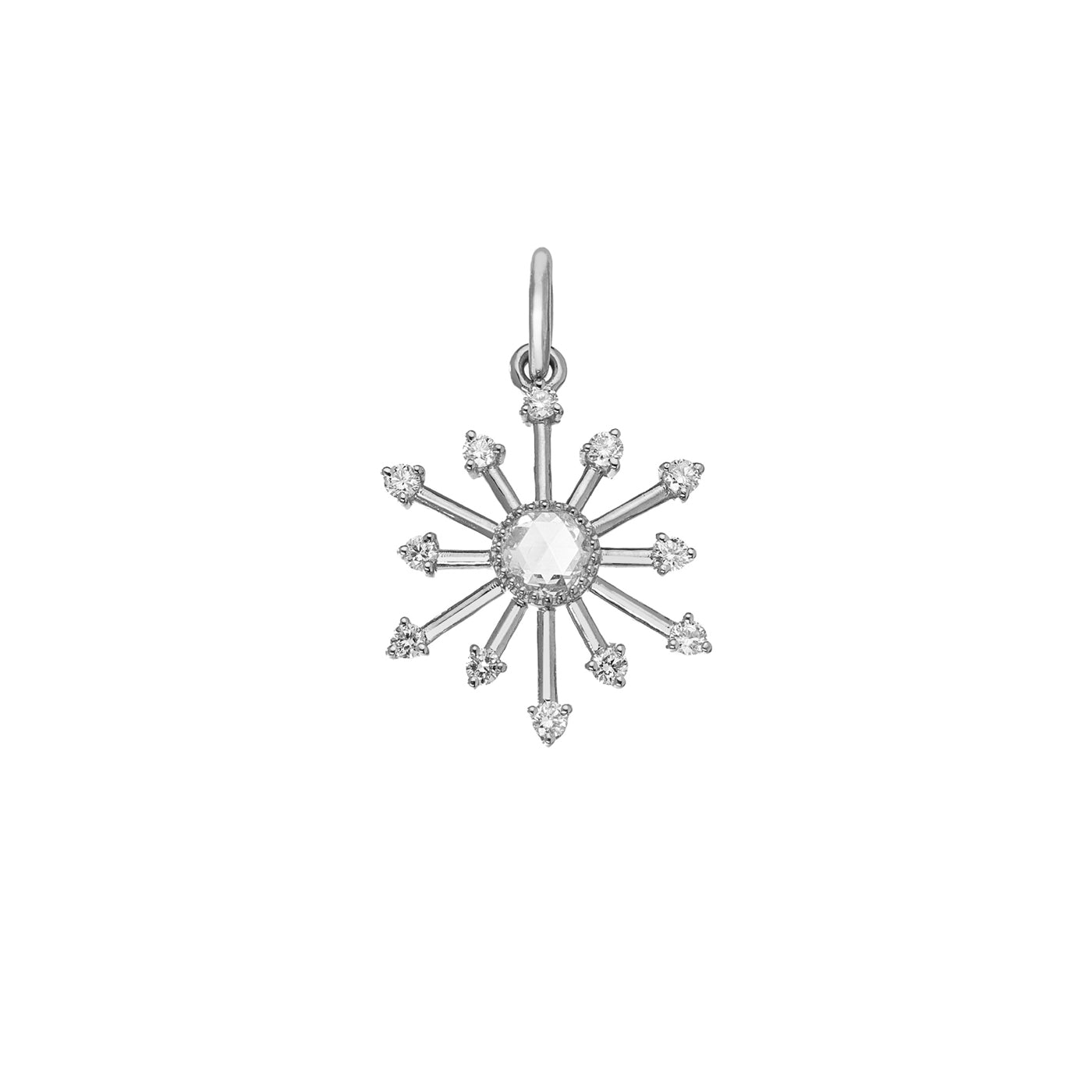 Leena White Diamond Pendant