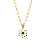 Leena Black Rose Cut Diamond Yellow Gold Necklace