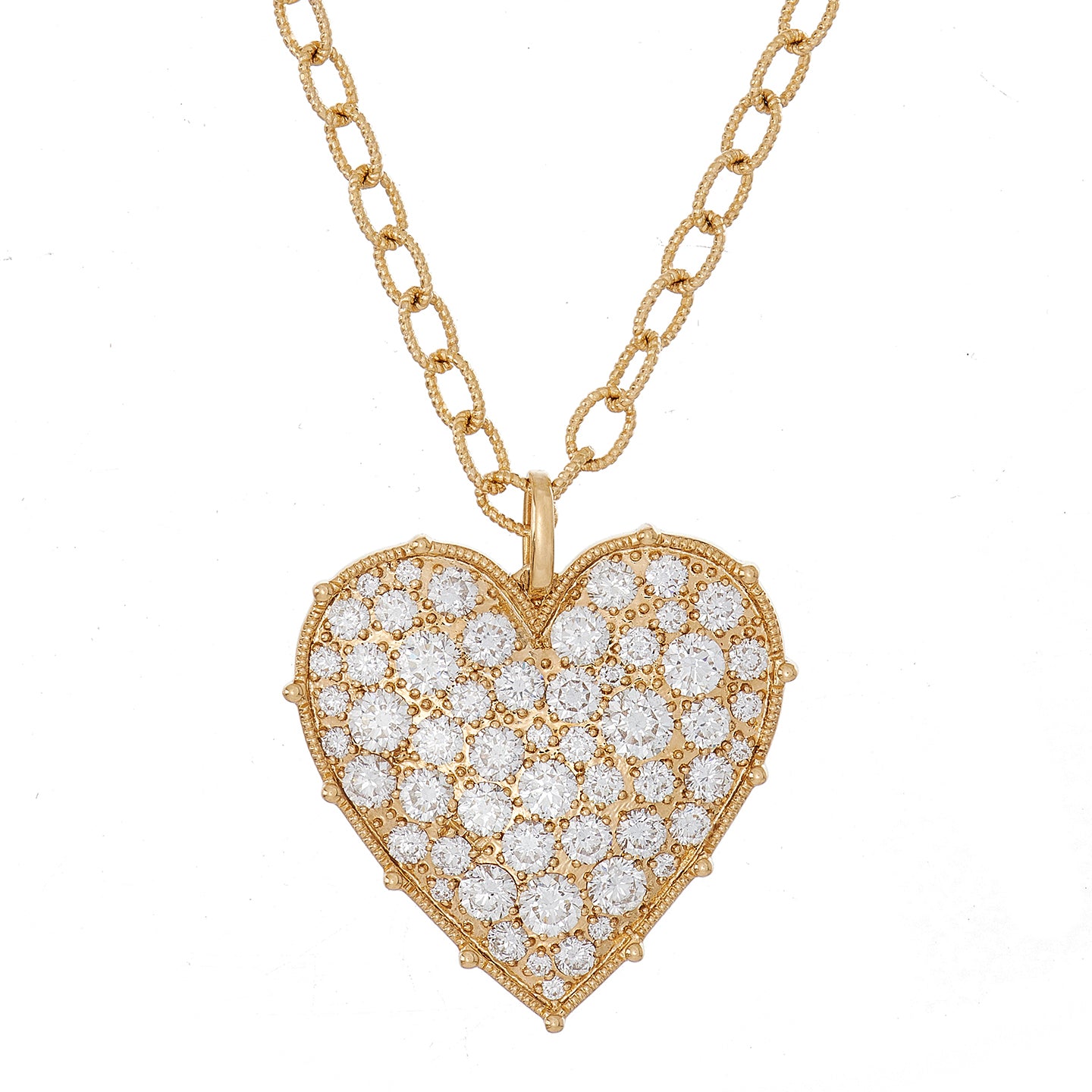 Confetti Heart White Diamond Pendant