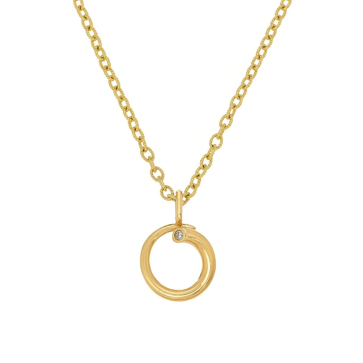 Embrace Small White Diamond Pendant