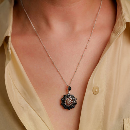 Plume Black Diamond Pendant