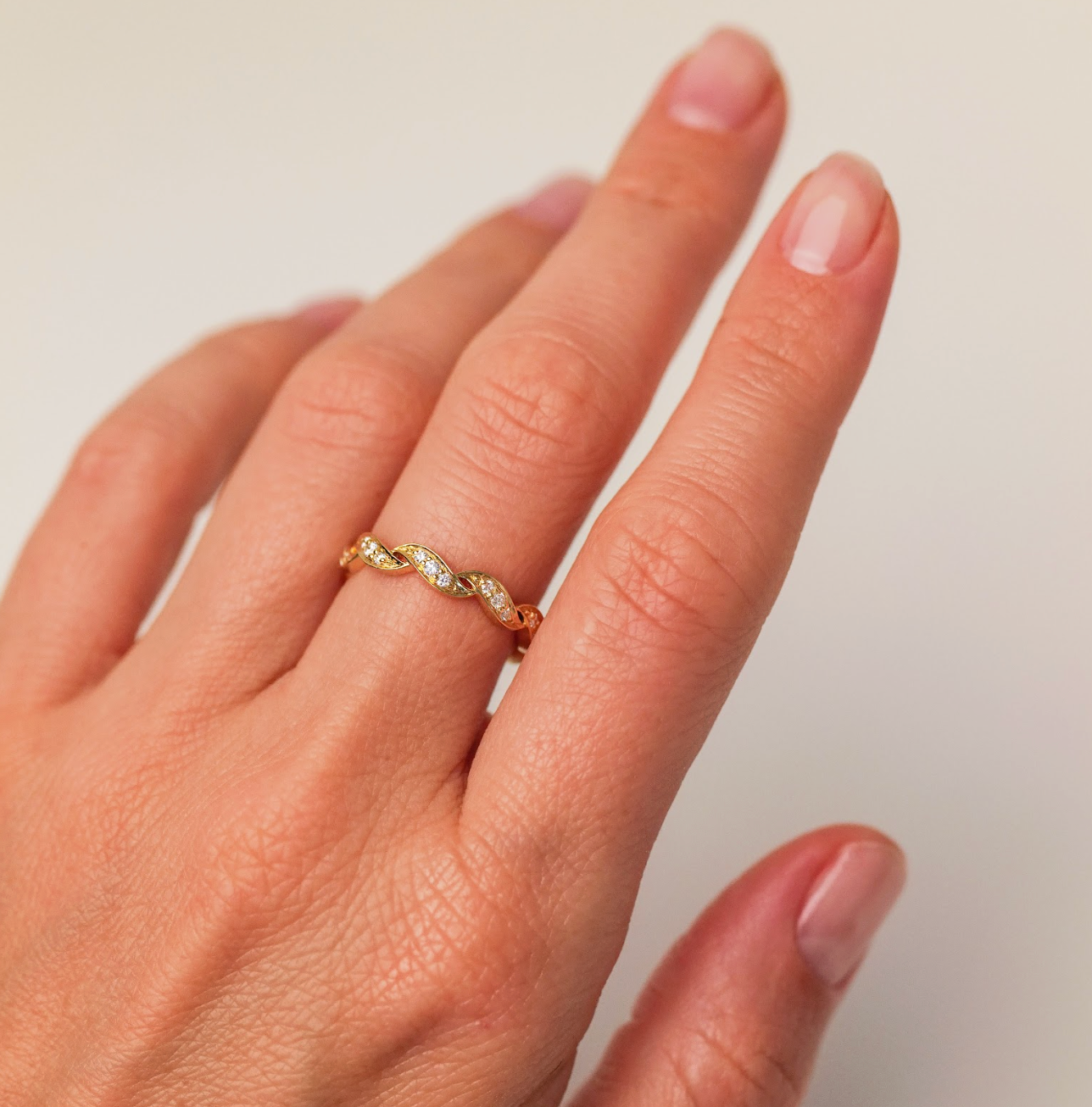 Esha White Diamond Band