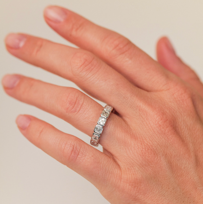 Francine White Ascher Cut Diamond Band