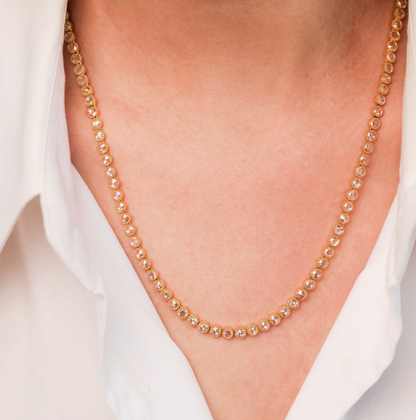Grace White Diamond Tennis Necklace