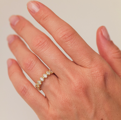 Lucia Oval White Diamond Band