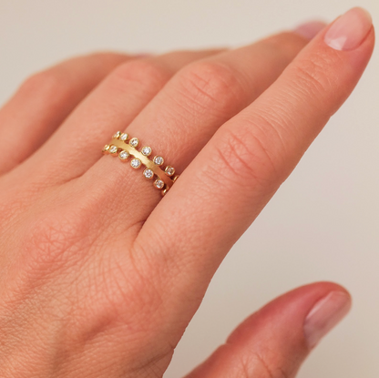 Mist White Diamond Band