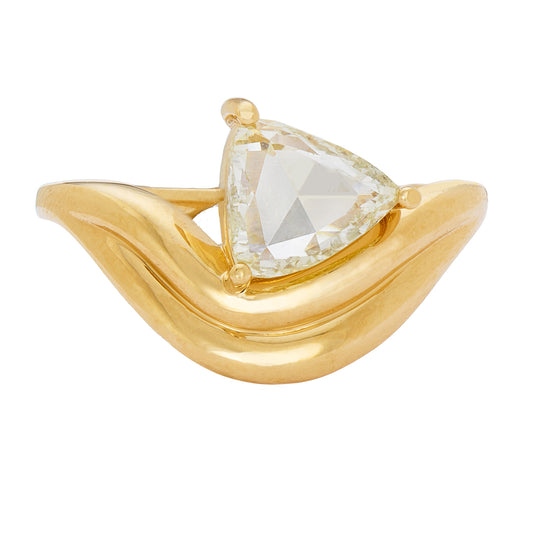 Embrace White Diamond Trillion Cut Ring