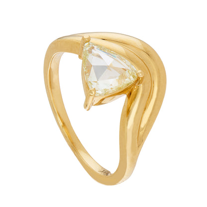 Embrace White Diamond Trillion Cut Ring