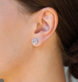 True Romance Rose Cut Diamond Stud Earrings