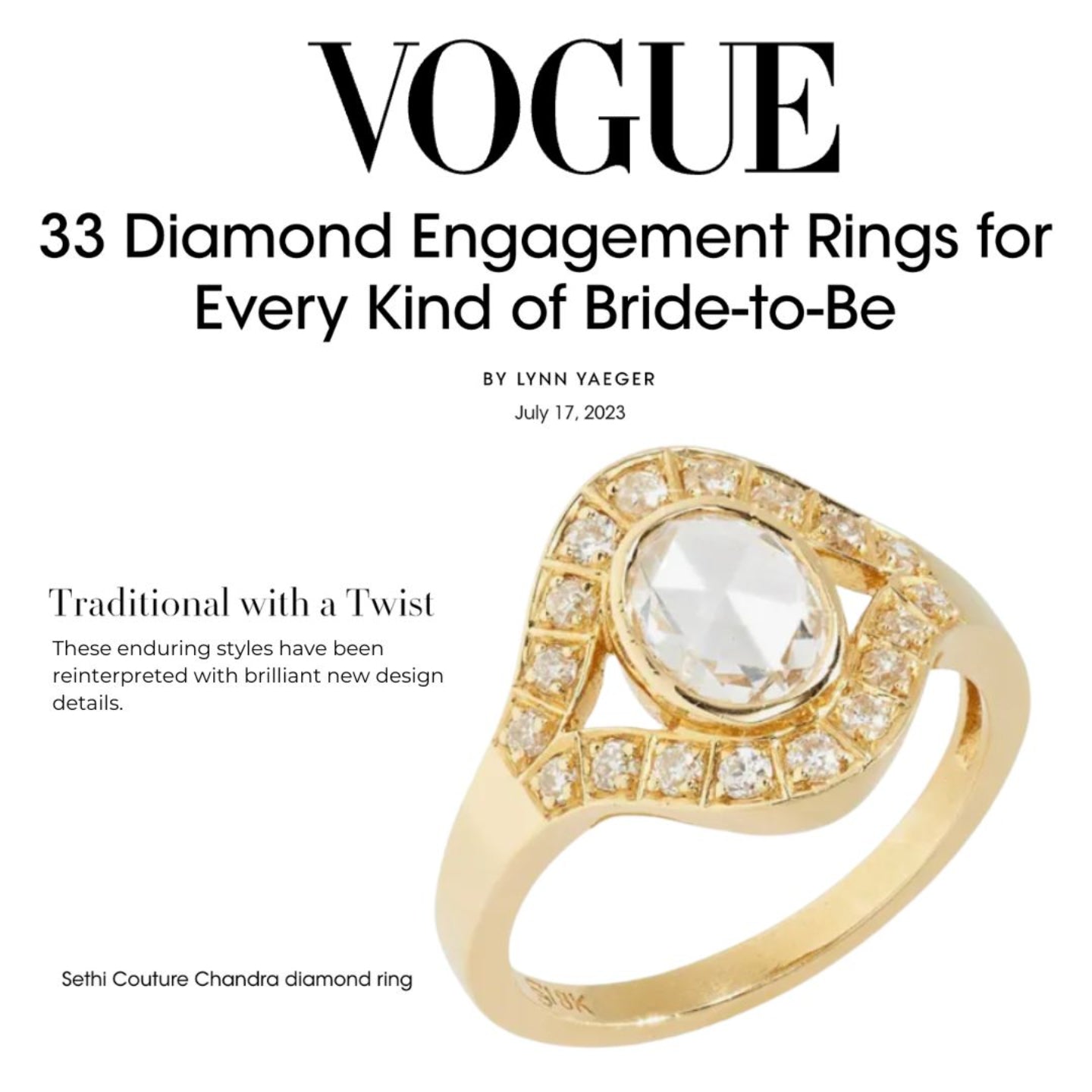 Chandra White Diamond Ring