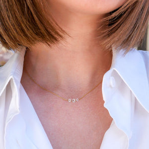 Cien 3 Stone Rose Cut Diamond Necklace