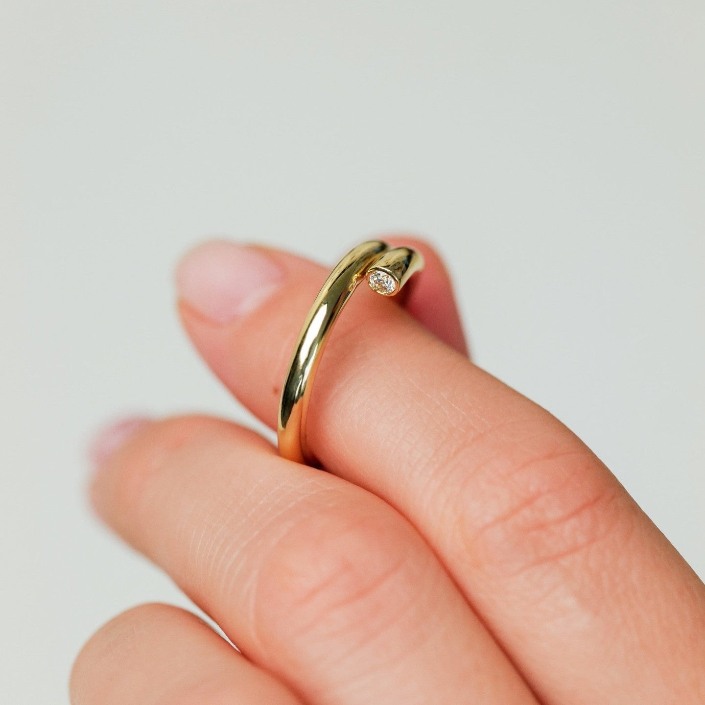 Embrace Single White Diamond Band