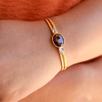 Organic Beauty Garnet Cuff