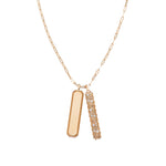 P.S. Long Tag and Confetti Multi-Color Diamond Tag Necklace