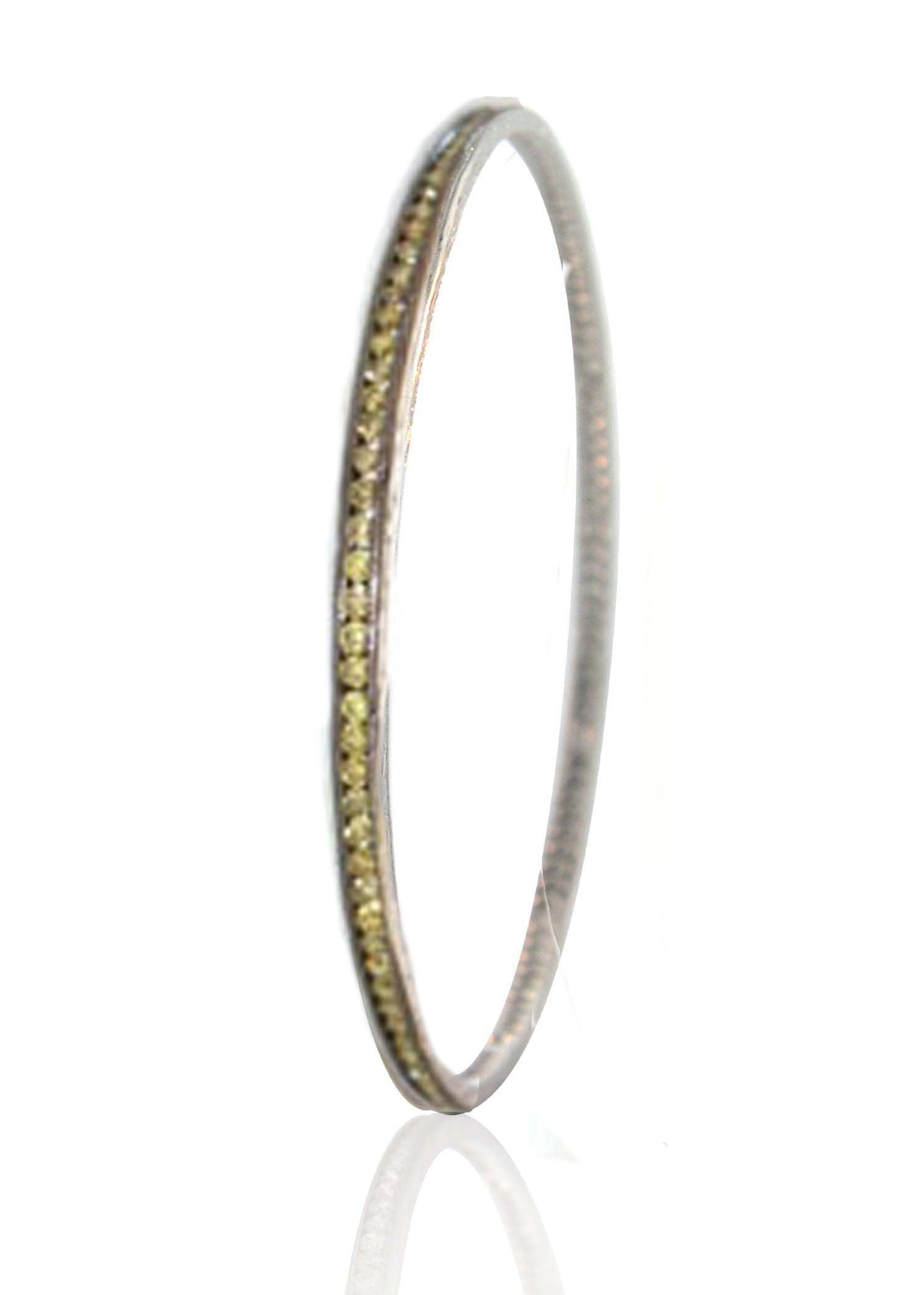 Channel Green Diamond Bangle