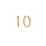 Rope Yellow Gold Small Hoops
