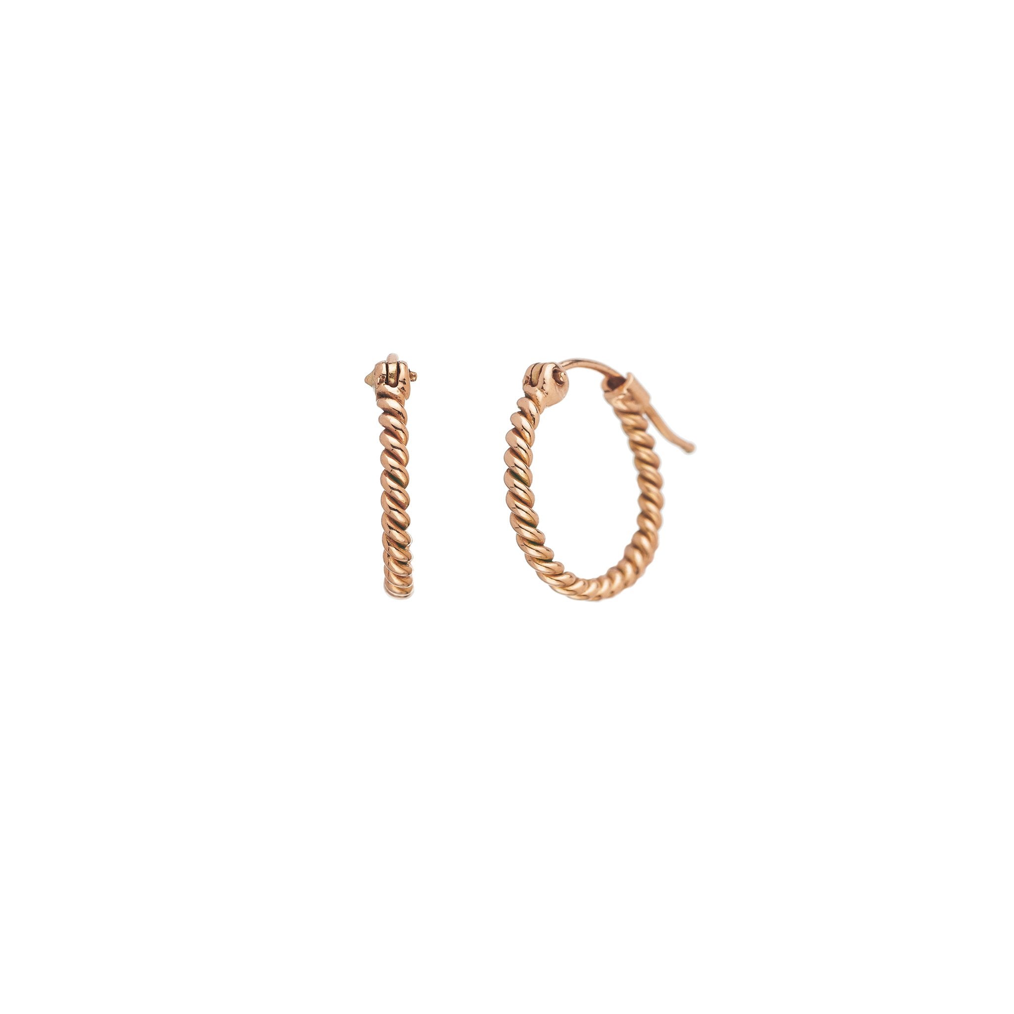 Rope Small Gold Hoops